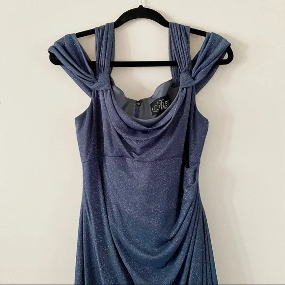 Alex Evenings | Dresses | Alex Evenings Gunmetal Smoke Glitter Evening Dress  | Poshmark